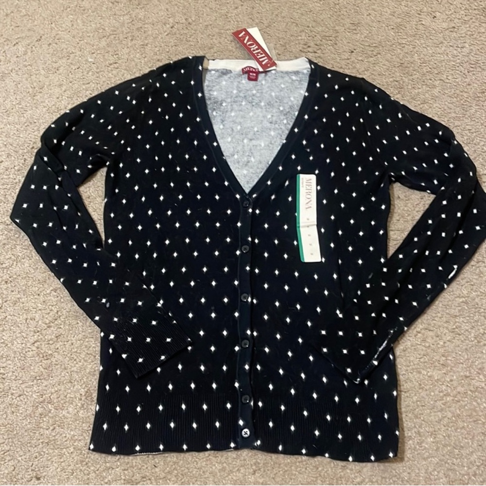 Medina Cardigan Sweater Black Womens size Medium